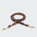 Riverside Park Dog Leash - Saddle Brown with Gold Accents