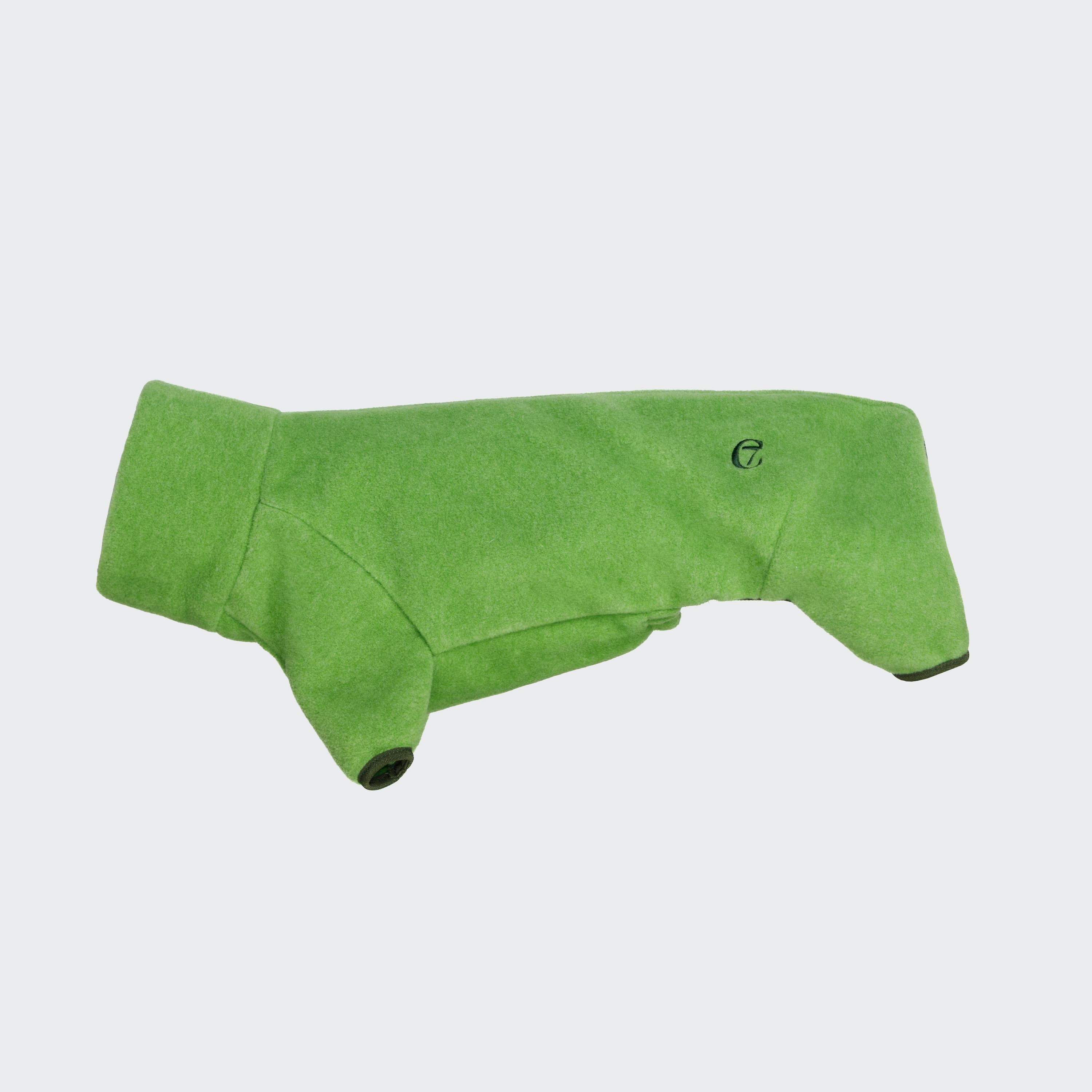 Cozy Dachshund Fleece Sweater in Cornwall Lime Green