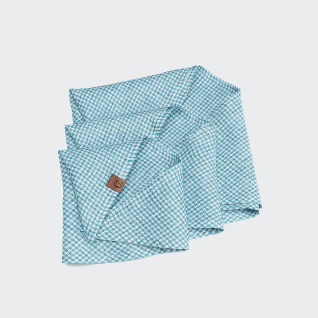 Blue Mini Check Dog Bandana - Cute & Stylish Accessory for Small Dogs