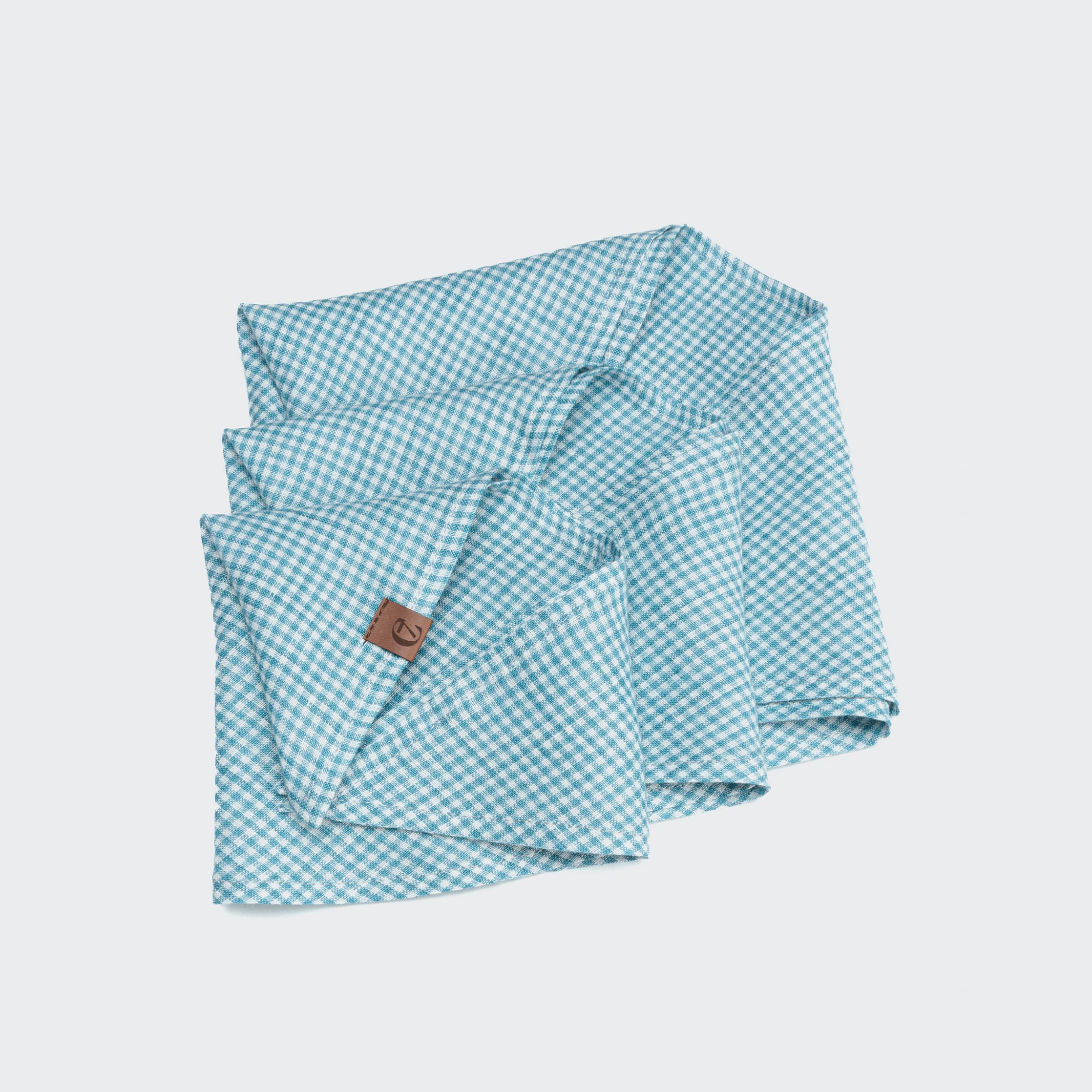 Blue Mini Check Dog Bandana - Cute & Stylish Accessory for Small Dogs