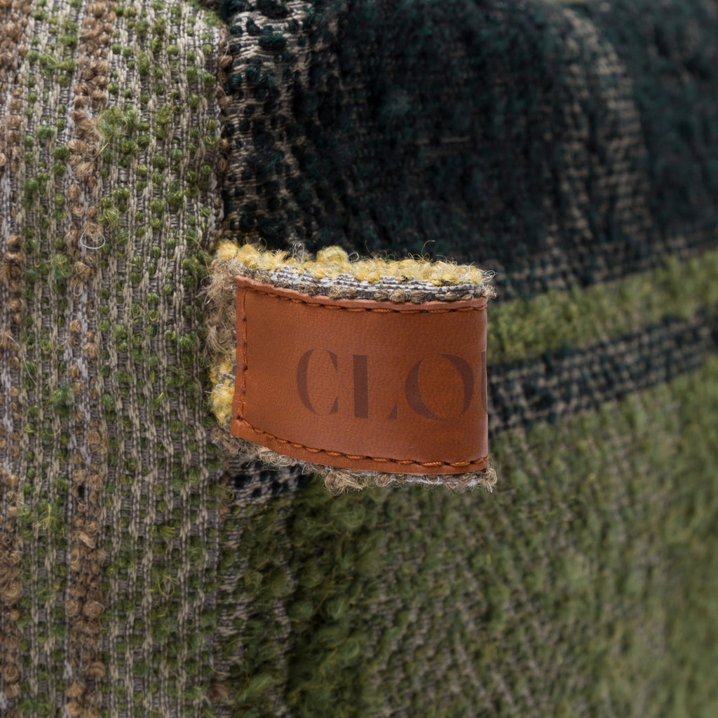 Cube-Style Dog Bed in Green Tartan