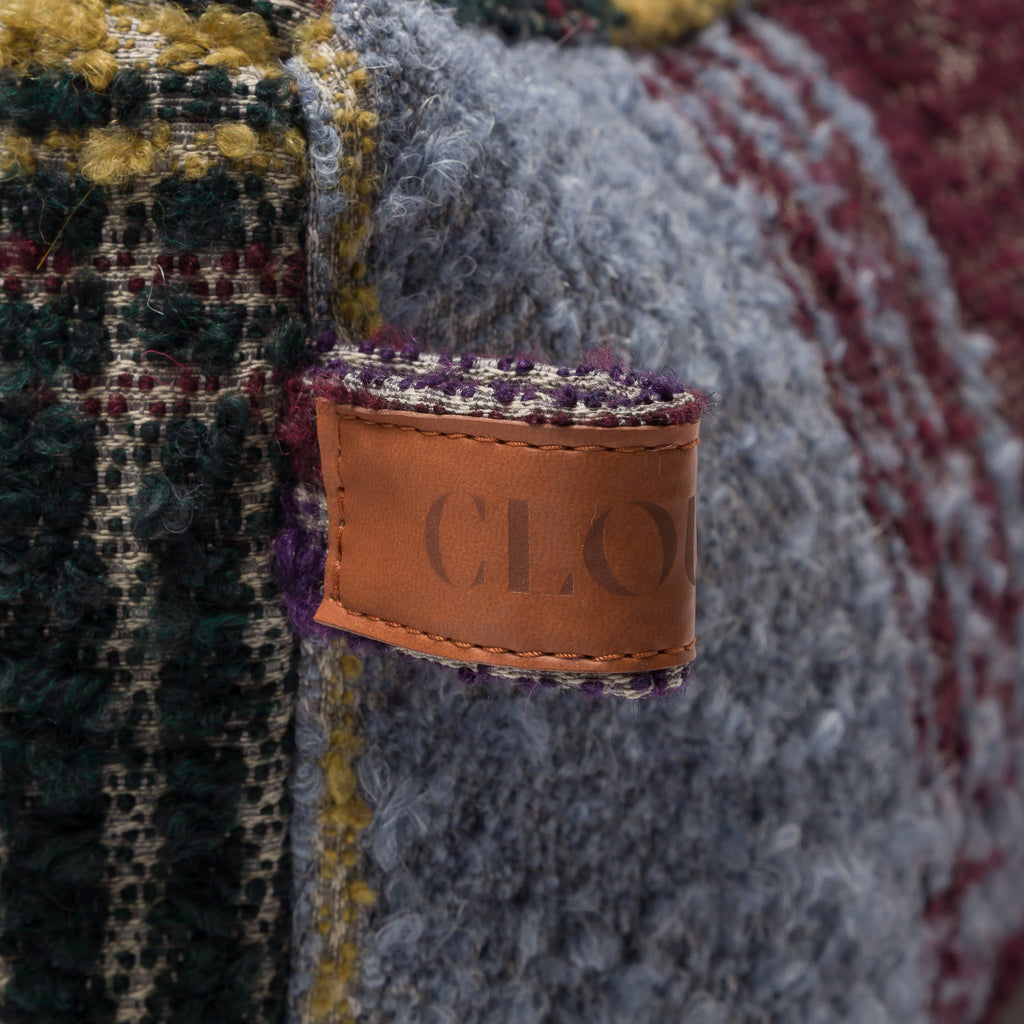 Cozy Purple Tartan Cube Dog Bed