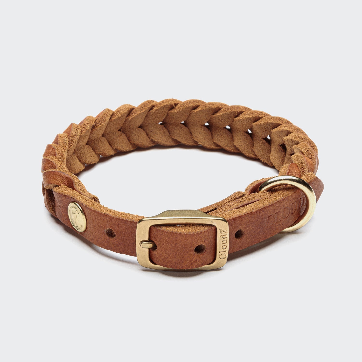 Central Park Camel Gold Dog Collar – Premium Leather, Timeless Style