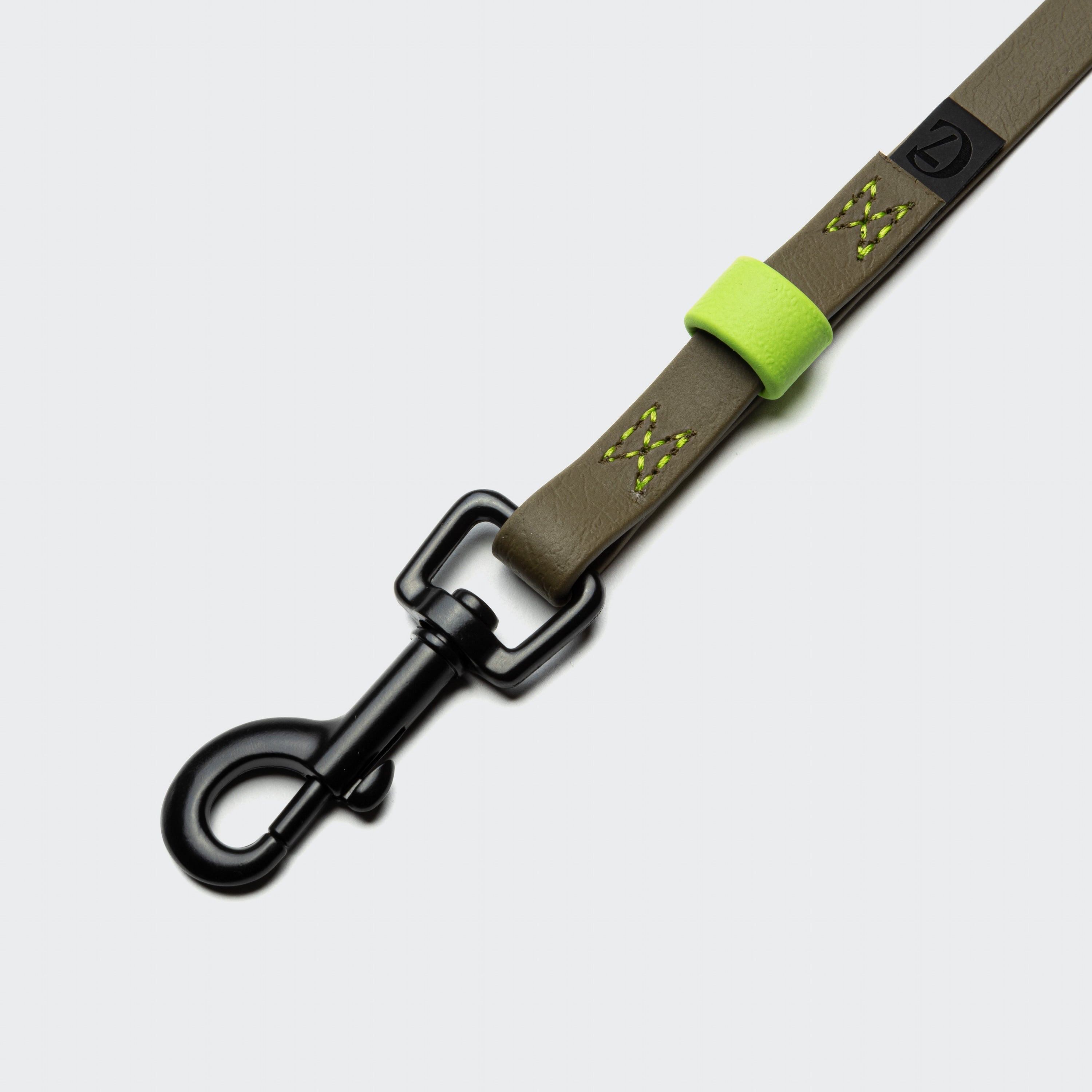 BioThane Long Line Dog Leash - Ipanema Olive-Neon Green, Ultra-Durable Waterproof Training Lead